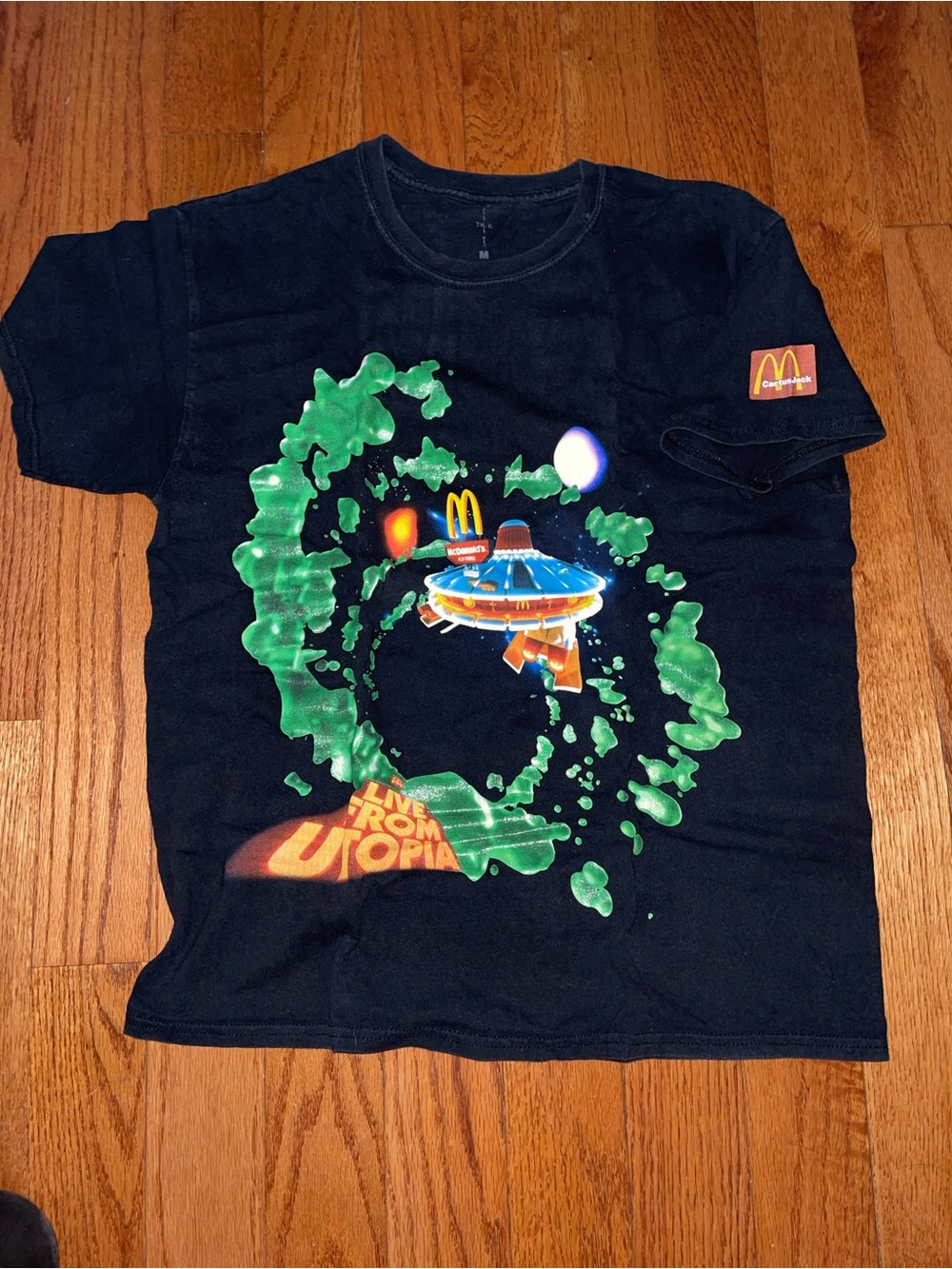 Travis Scott Black T-Shirt McDonald’s cactus jack Graphic